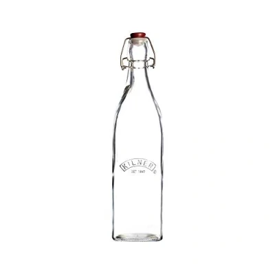 Abbildung von KILNER Einkochflasche 0,55 L Aufbewahrung von Ölen, Saucen und Säften auslaufsichere Bügelverschluss Flasche aus Glas Likörflaschen zum Befüllen Verschenken