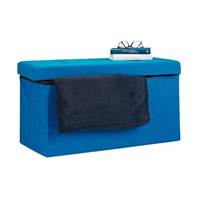 Abbildung von relaxdays Sitzbank Faltbare Leinen, Blau