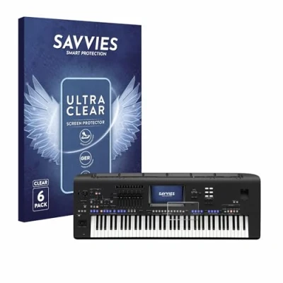 Abbildung von Savvies 6 Stück Schutzfolie für Yamaha Genos/ Genos2 Displayschutz Folie Ultra Transparent