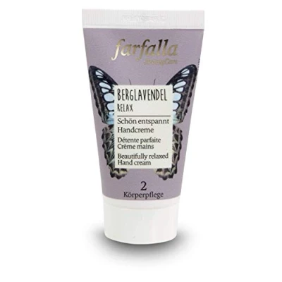 Abbildung von farfalla Berglavendel Relax Handcreme 50ml Handpflege für intensive Feuchtigkeit Mit Bio Sheabutter &amp; 100% zertifizierte Naturkosmetik