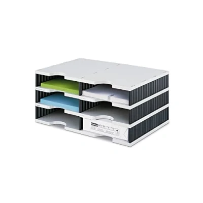 Abbildung von styro Styrodoc Sortierstation DIN C4 6 Fach grau/blau