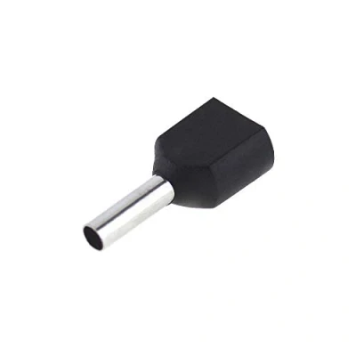 Abbildung von SeKi 17221 Zwillingaderendhülsen 2x1,5mm², schwarz, 100 Stk. Zwillings Aderendhülse, 1,5mm²