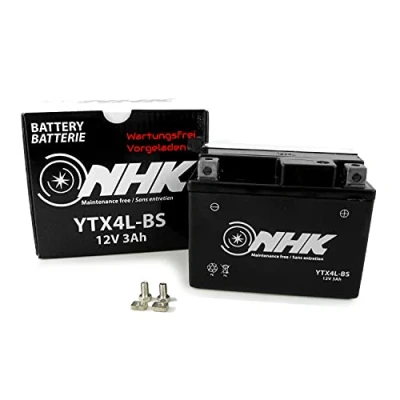 Abbildung von Wartungsfreie Batterie 3Ah kompatibel mit Piaggio Zip SSL 25 TT AC 92 96 SSL1T (YTX4L BS)