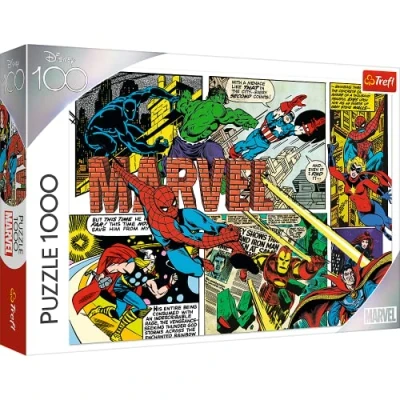 Abbildung von Marvel Retro Avengers Puzzle 1000 Teile Action und Nostalgie für Erwachsene Kinder