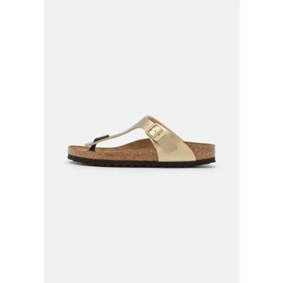 Abbildung von Birkenstock Gizeh Narrow Zehentrenner, Damen, Größe: 36, Gold Schuhe