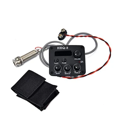 Abbildung von Alnicov Gitarren Pickup Automatischer manueller Tuner Modus EQ Vorverstärker für Gitarre Equalizer