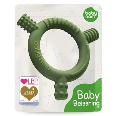 Abbildung von Baby Nom ® Beißring Kühlend BPA Frei Beissring Kühlend, Zahnungshilfe Baby, Greifling Beißspielzeug Greifspielzeug zum Zahnen, Teething Toy Kauspielzeug