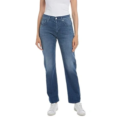 Abbildung von Replay Maijke Pants Jeans Straight Leg, Damen, Größe: 27x28, Medium blue