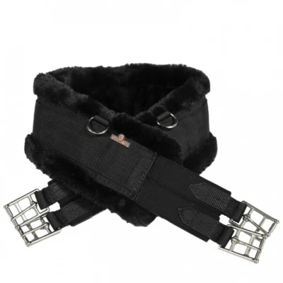 Abbildung von Kentucky Vielseitigkeitsgurt Sheepskin Schwarz/Schwarz 145cm