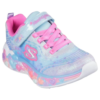 Abbildung von Skechers Eternal Heart Lights Sneaker low Light blue sparkle/multicoloured für Kinder, Größe: 29, sparkle/multi coloured Schuhe