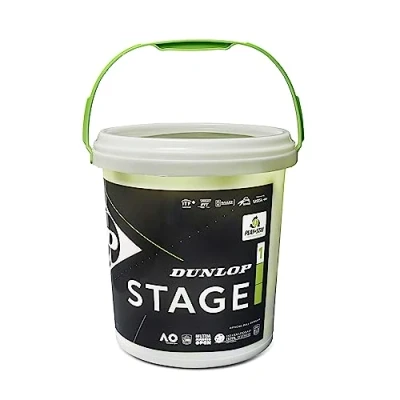Abbildung von Dunlop Tennisball Stage 1 Green für Kinder &amp; Einsteiger im Großfeld (60 Bälle)