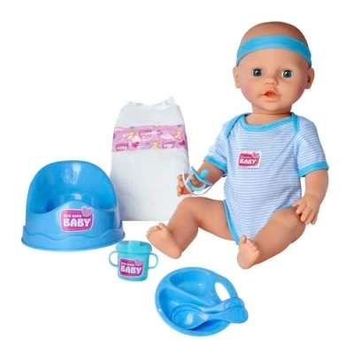 Abbildung von New Born Baby Puppe Junge mit Zubehör, Blau