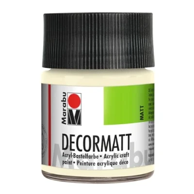 Abbildung von Marabu 14010005271 Decormatt Acryl Elfenbein 271, 50 ml, samtmatte Acrylfarbe auf Wasserbasis, cremig und farbintensiv, speichelfest, wetterfest, zum freien Malen Schablonieren