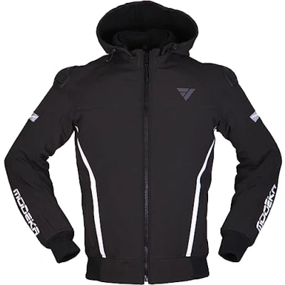 Abbildung von Modeka Motorradjacke Clarke Sport Softshelljacke schwarz / weiß XXL