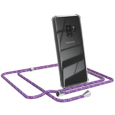 Abbildung von EAZY CASE Handykette kompatibel mit Samsung Galaxy S9 Handyhülle Umhängeband, Handykordel Schutzhülle, Silikonhülle, Hülle Band, Stylische Kette für Smartphone, Unicorn