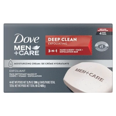 Abbildung von Dove Men+Care Body and Face Bar, Deep Clean 4 oz, Bar by