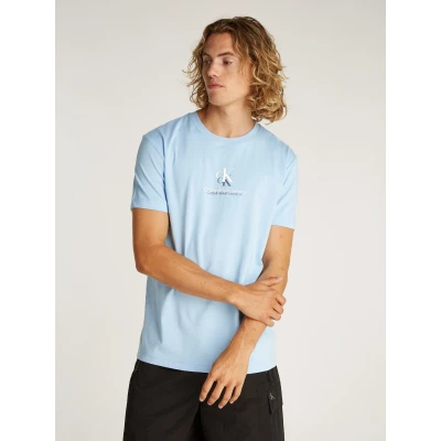 Abbildung von Calvin Klein Jeans Shadow LOGO TEE Tshirt print, Herren, Größe: Small, Blue bell