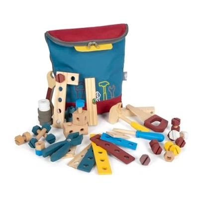 Abbildung von Small Foot Spielwerkzeugtasche Werkzeugrucksack Workshop, (Set, 52 tlg), mit umfangreichem Zubehör