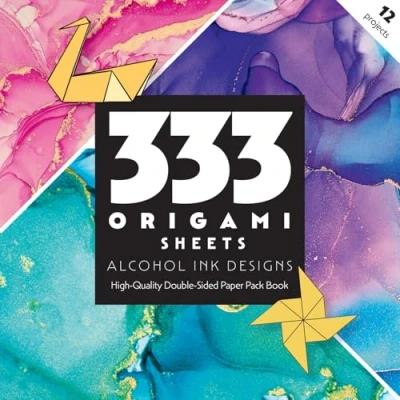 Abbildung von 333 Origami Sheets Alcohol Ink Designs: High quality Double sided Paper Pack Book
