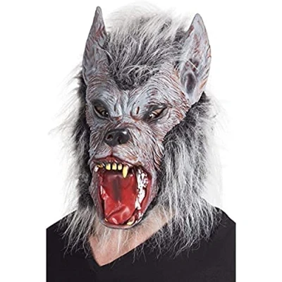 Abbildung von Boland 97515 Werwolf Maske aus Latex mit Fell, gruselige für Halloween und Karneval, Zubehör Faschingskostüme, Märchen Kostüm Wolf
