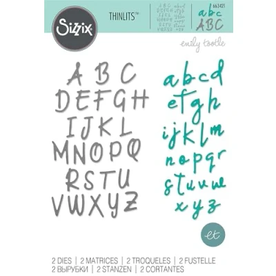 Abbildung von Thinlits Stanzformen Set 2PK Alphabet von Emily Tootle