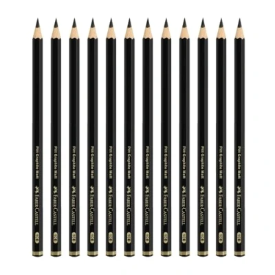 Abbildung von FABER CASTELL 205238 Bleistifte Set Pitt Graphite Matt, 12 Zeichenstifte, Härtegrad 12B