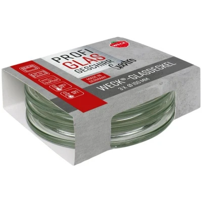 Abbildung von Weck 3er Set Gastropack 100 mm Gourmetdeckel (perfekte Kreationen, Backofengeeignet, Spülmaschinengeeignet, Stabilität, Gourmetgläser, Deckel) 76130