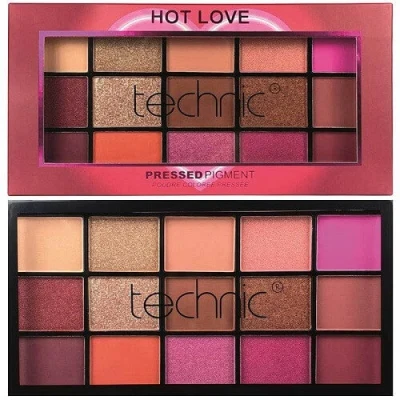 Abbildung von Technic Pressed Pigment Lidschatten Palette Hot Love