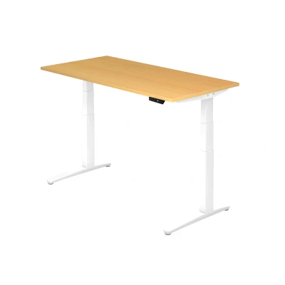 Abbildung von Hammerbacher Schreibtisch XBHM16 Buche/Weiß