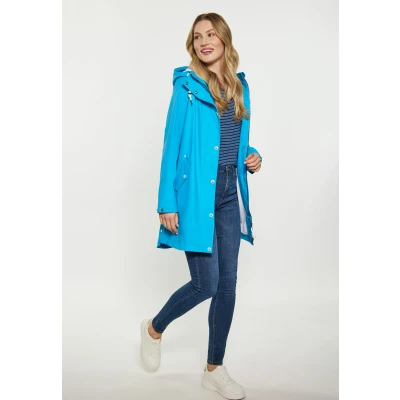Abbildung von SCHMUDDELWEDDA Damen Regenmantel S / Zyanblau 100% Polyester