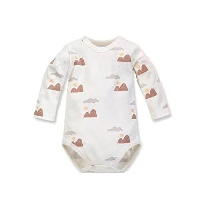 Abbildung von Pinokio Bodysuit Long Sleeve Dreamer, 100% Cotton, Ecru with Mountain Theme, Boys 62 92 (80)