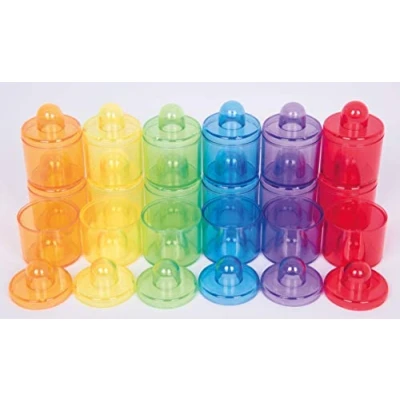 Abbildung von TickiT 73105 Translucent Colour Pot Set, 42 mm Dia, 18 Pieces,