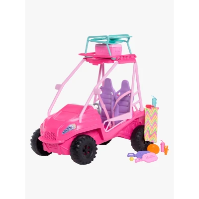 Abbildung von Barbie Mysteries: Beach Detectives“ Spielset mit Strand Buggy Spielzeugauto und mehr als 10 Zubehörteilen, inklusive Strandstuhl Handtuch,JFV68