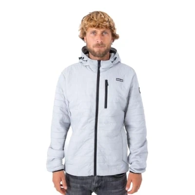 Abbildung von thread collective inc. Herren M Balsam Quilted Packable Jacket Jacke, Light Stone Grey, S