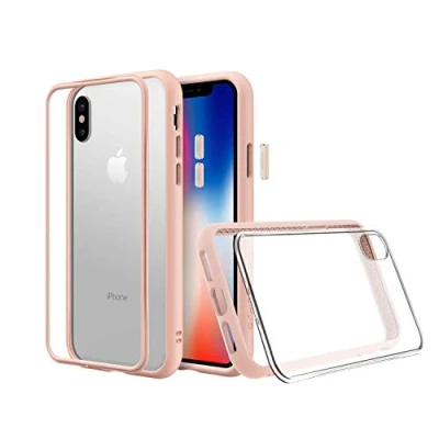 Abbildung von RhinoShield Modulares Case kompatibel mit [iPhone XS] Mod NX Anpassbare &amp; stoßdämpfende Schutzhülle im schlanken Design 3.5 Meter Fallschutz Samtrosa