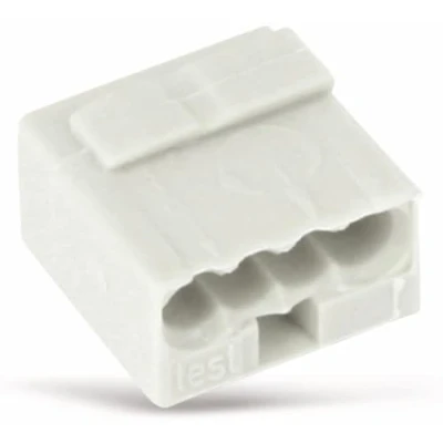 Abbildung von WAGO Verbindungsklemmen 243 304 4 Leiter, bis 0,8 mm, 100 Stück, MICRO Verbindungsdosenklemme für eindrähtige bestätigte Anwendungssicherheit, kleinstmögliche Bauform