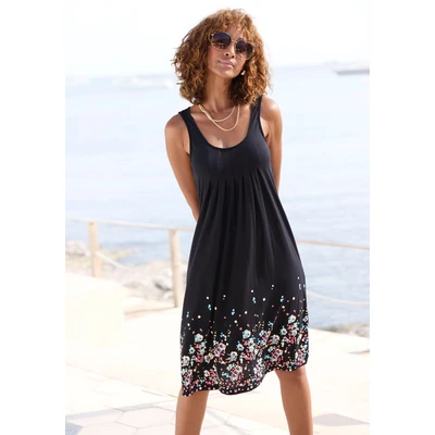 Abbildung von Beachtime Strandkleid, mit Blumenprint, Minikleid, Sommerkleid, Strandkleid