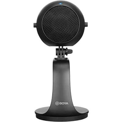Abbildung von Boya BY PM300 USB Mikrofon, Kondensatormikrofon mit Monitoring für Podcasts, Studios, Streaming, Radio, YouTube, Plug &#039;n Play auf PC und Mac, Black
