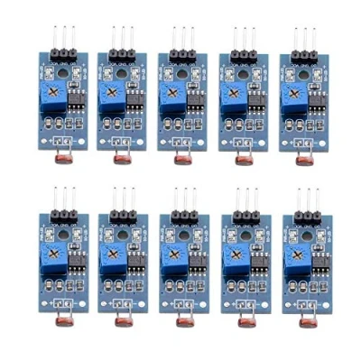 Abbildung von iHaospace 10 Stücke 3 Pin Fotowiderstand Sensor Lichtsensor Lichtdetektor Modul mit Digitalem Ausgang