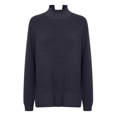 Abbildung von ICHI Ihboston Strickpullover, Damen, Größe: Large, Total eclipse