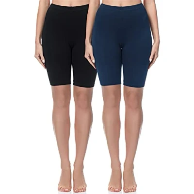 Abbildung von Merry Style Leggings 2 Pack Damen Kurze aus Baumwolle MS10 200 (2 tlg) elastischer Bund
