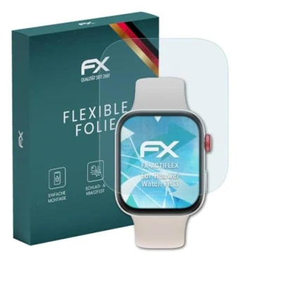Abbildung von atFoliX Schutzfolie kompatibel mit Huawei Watch Fit 3 Folie, ultraklare und flexible FX Displayschutzfolie (3X)