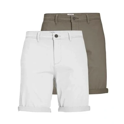 Abbildung von JACK &amp; JONES Herren JPSTBOWIE Shorts SOLID SRT 2PK, White/Bungee Cord, XXL