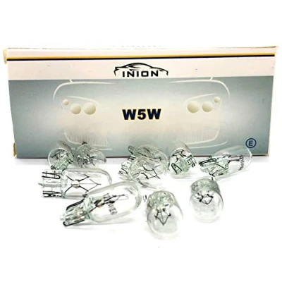 Abbildung von INION 10x Stück W5W T10 12V 5W W2.1x9.5d KFZ Beleuchtung LONGLIFE Glühlampe Glassockellampe Glühbirne Soffitte Autolampen WERKSTATTWARE