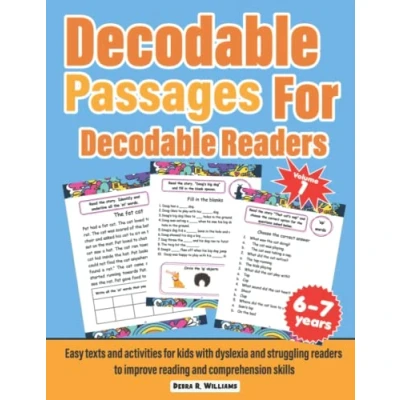 Abbildung von Decodable Passages for Readers. Easy texts kids with dyslexia and struggling readers to improve reading comprehension skills. Volume 1. 6 7 years