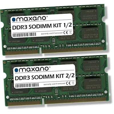Abbildung von Maxano 8GB Kit (2x4GB) RAM kompatibel mit Fujitsu Siemens Lifebook A530, AH530 DDR3 1066MHz SODIMM Arbeitsspeicher