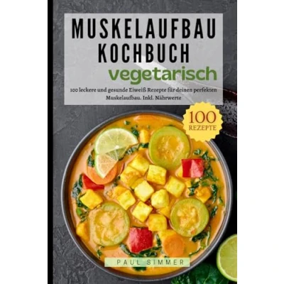 Abbildung von Muskelaufbau Kochbuch Vegetarisch: 100 leckere und gesunde Eiweiß Rezepte für deinen perfekten Muskelaufbau. Inkl. Nährwerte.
