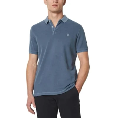Abbildung von Marc O&#039;Polo Short Sleeve Poloshirt, Herren, Größe: Small, Moon stone