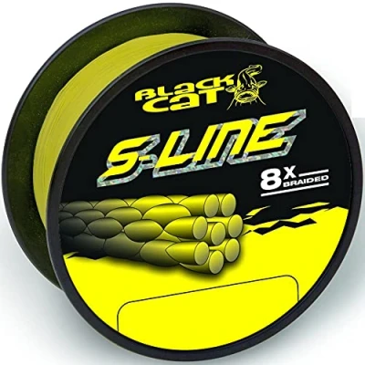 Abbildung von Black Cat S Line Yellow 0,42mm (45kg/99lb) 250m Geflochtene Schnur