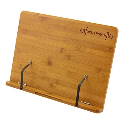 Abbildung von World Rhythm WR 404 Buchständer aus Bambus, Notenständer Holz, 39 x 28 cm, natur